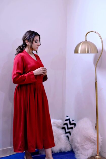 Red Splendor Velvet Maxi 1