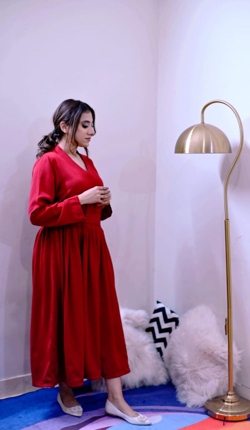 Red Splendor Velvet Maxi 1